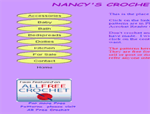Tablet Screenshot of nancyscrochet.com